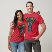 mehndi henna elephant kleurful psychedelic tshirt (Unisex)