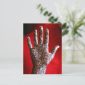 Mehndi henna hand briefkaart (Staand voorkant)