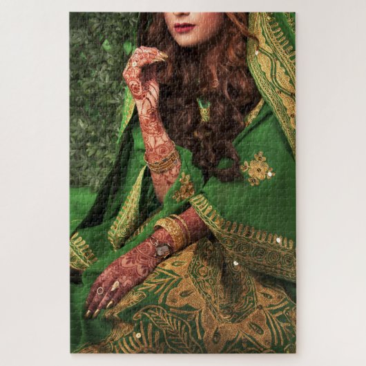 Mehndi Henna, Indische Bride Jigzaag Puzzle 1014 p Legpuzzel (Verticaal)