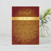 Mehndi/Henna Invitation Card Kaart (Staand voorkant)
