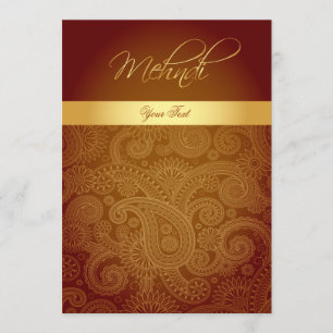Mehndi/Henna Invitation Card Kaart