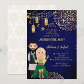 Mehndi Henna Islamitische bruiloft uitnodiging (Voorkant / Achterkant)