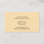 Mehndi Henna Massage Healing Arts Hands Visitekaartje (Achterkant)