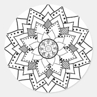Mehndi / Henna stijl lotus bloesem Sticker