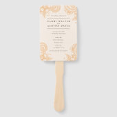 Mehndi Henna Wedding Programme Hand Fan Handwaaier (Voorkant)