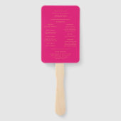 Mehndi Henna Wedding Programme Hand Fan Handwaaier (Achterkant)