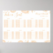 Mehndi Henna Wedding Wedding Wedding Seating Chart Poster (Voorkant)