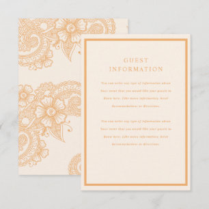 Mehndi-huwelijksinzet Informatiekaartje