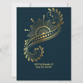 Mehndi Indiase Arabische patronen ontwerp teal gro (Achterkant)