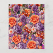 Mehndi Indiase bruid in roze uitnodiging (Achterkant)