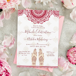 Mehndi Indiase bruiloft kastanjebruiloft mandala's Kaart