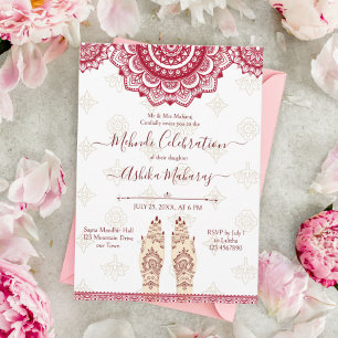 Mehndi Indiase bruiloft kastanjebruiloft mandala's Kaart