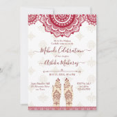 Mehndi Indiase bruiloft kastanjebruiloft mandala's Kaart (Voorkant)
