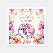 Mehndi Indiase bruiloft  olifant servies Servet (Voorkant)