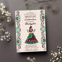 Mehndi Indiase bruiloft schattige bruid bordeaux g Kaart