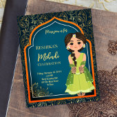Mehndi-Indische Arabische designuitnodiging voor e