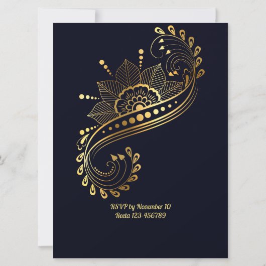 Mehndi-Indische Arabische Marokkaanse ontwerpster (Achterkant)