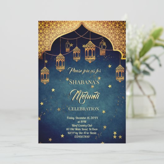 Mehndi-Indische Arabische Marokkaanse ontwerpster Kaart (Staand voorkant)