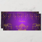 Mehndi Invitation Kaart (Voorkant / Achterkant)