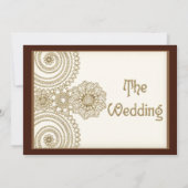 Mehndi Lace (5x7 huwelijksuitnodiging) Kaart (Achterkant)