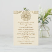 Mehndi Lace (Gepersonaliseerd uitnodiging) Kaart (Staand voorkant)