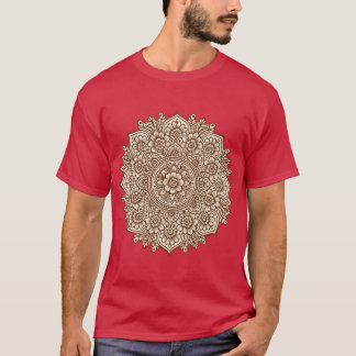 Mehndi Mandala Ingewikkelde Henna Bloemige Sier De T-shirt