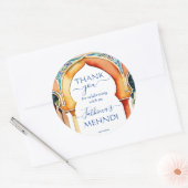 Mehndi Marokko Arabische stijl boog dank u gunst Ronde Sticker (Envelop)