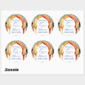 Mehndi Marokko Arabische stijl boog dank u gunst Ronde Sticker (Vel)