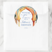 Mehndi Marokko Arabische stijl boog dank u gunst Ronde Sticker (Tas)