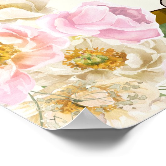 Mehndi Matikoor Haldi Indische bruiloft welkom tek Poster (Hoek)