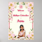 Mehndi Matikoor Haldi Indische bruiloft welkom tek Poster (Voorkant)