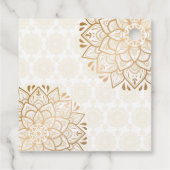 Mehndi met leuke Indiase henna bride gepersonalise Bedankjes Labels (Achterkant)