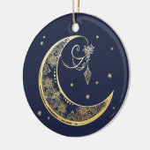 Mehndi Moon  Keramisch Ornament (Links)