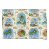 Mehndi ontwerp: Gebogen Doodle Tracery Kussensloop (Voorkant)