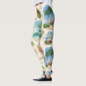 Mehndi ontwerp: Gebogen Doodle Tracery Leggings (Links)