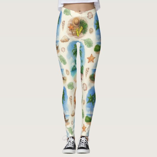 Mehndi ontwerp: Gebogen Doodle Tracery Leggings (Voorkant)