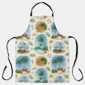 Mehndi ontwerp: Gebogen Doodle Tracery Schort (Voorkant)