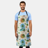 Mehndi ontwerp: Gebogen Doodle Tracery Schort (Gedragen)