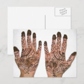 Mehndi Party Invitation Briefkaart (Voorkant / Achterkant)