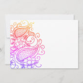 Mehndi regenboog uitnodiging (Achterkant)
