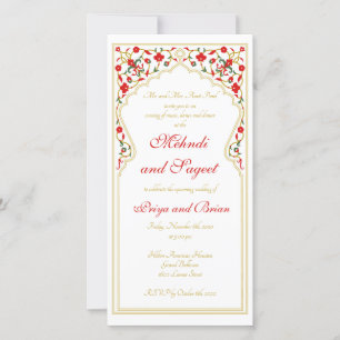 Mehndi Sageet Indian Wedding Invitation