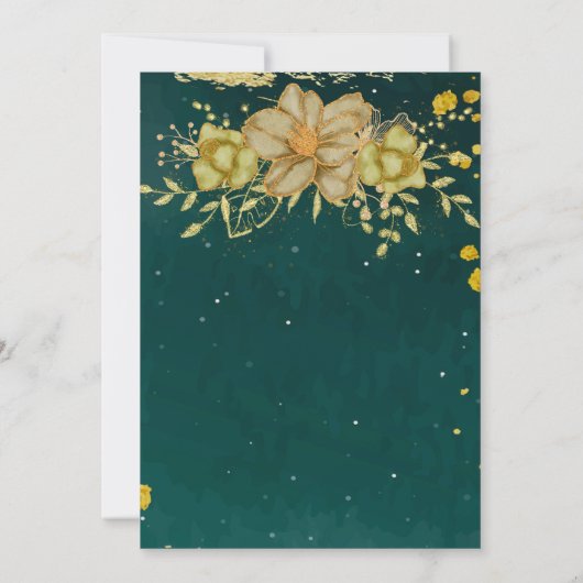 Mehndi sangeet green dansend Indiaas bruidskoppel Kaart (Achterkant)