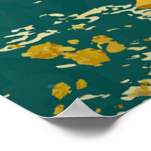 Mehndi sangeet green met dansende paren welkom poster (Hoek)