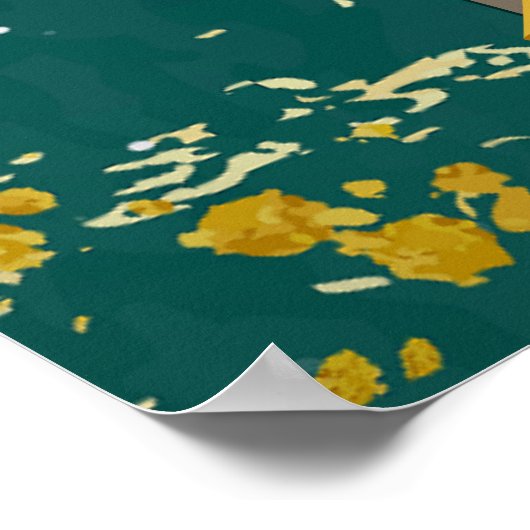 Mehndi sangeet green with dancing couple welcome poster (Hoek)