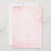 Mehndi Sangeet Indiase bruiloft bruidspaar roze Kaart (Achterkant)