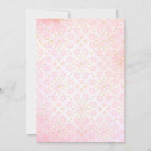 Mehndi Sangeet Indiase bruiloft bruidspaar roze Kaart (Achterkant)