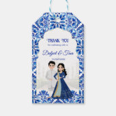 Mehndi Sangeet Indiase bruiloft leuke gunsten Cadeaulabel (Voorkant)