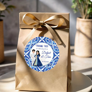 Mehndi Sangeet Indiase bruiloft leuke gunsten Ronde Sticker