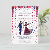 Mehndi Sangeet Indiase bruiloft moderne waterverf Kaart (Staand voorkant)