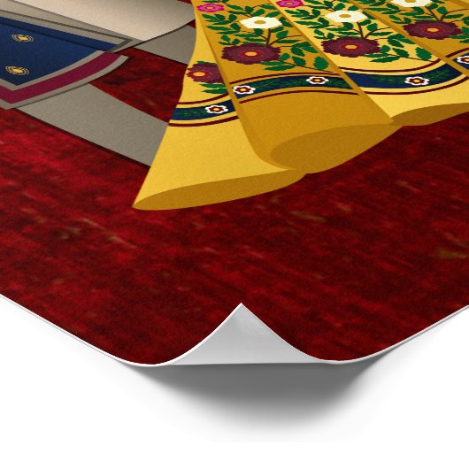 Mehndi Sangeet maroon danskoppel welkom Poster (Hoek)